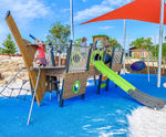 Tanker - timber playground boat with slide and climbing activities