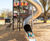 Octagonal Tower - large wood play structure with slides and climbing 1