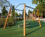 All For One - timber swing set with rope seats for playgrounds