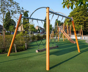 All For One - timber swing set with rope seats for playgrounds