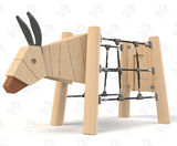 Donkey Play Unit - wooden animal climbing frame for early years playgrounds - on this page