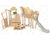 Baby Dragon - wooden animal playground with slide, tunnel and climbers 0