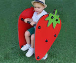 Strawberry - red HPL spring rocker for playgrounds ages 2-8