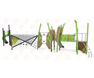 Climbing Structure J57012 - metal climbing playground with slides and nets