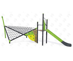 Climbing play structure - metal climbing frame with slide for playgrounds