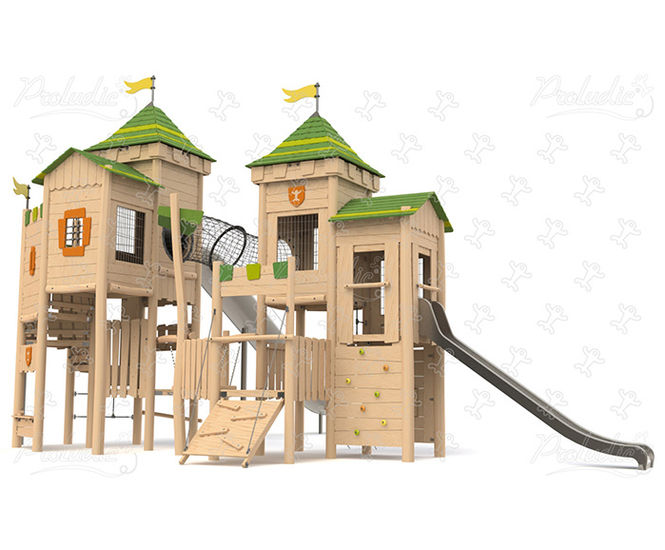 Fiefdom - giant wooden playground structure for multi-child outdoor play