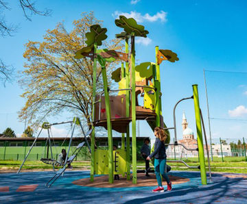 Ka'Yop Essential Unit - steel playground with slide and climbing activities