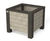Milano Planter - recycled plastic outdoor square planter 0