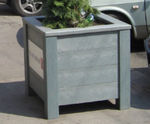 Milano Planter - recycled plastic outdoor square planter