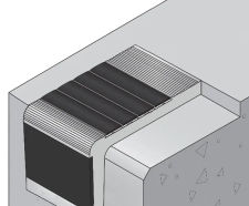 HPN1 & HPN2 - recessed PVCu stair nosings for concrete steps