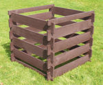Slatted recycled plastic garden compost bin