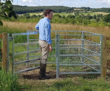 Steel pedestrian kissing gates for Public Rights of Way
