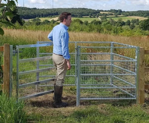 Steel pedestrian kissing gates for Public Rights of Way