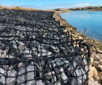 Rock mattresses - stone-filled netting for river and shore erosion control