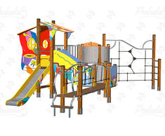 Grafic Games Grafic J3305-GG - outdoor play structure with slide