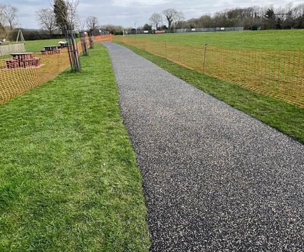 Trailflex surfacing provides flexible pathways at sports pavilion
