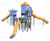 Giant Double Play Tower - steel and HPL playground climbing structure 1