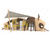 Bee Multiplay Unit - giant wooden playground with nets & slide for children 3