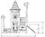 Fisherman's Hut Play Unit - wooden multiplay structure with slide 1