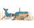 Whale - large wooden playground with slide, tunnel and balance trail 1
