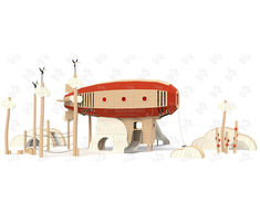 Airship in the Clouds - wooden multiplay unit for children aged 2+