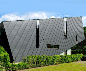 RHEINZINK Angled Standing Seam - zinc facade and cladding panels