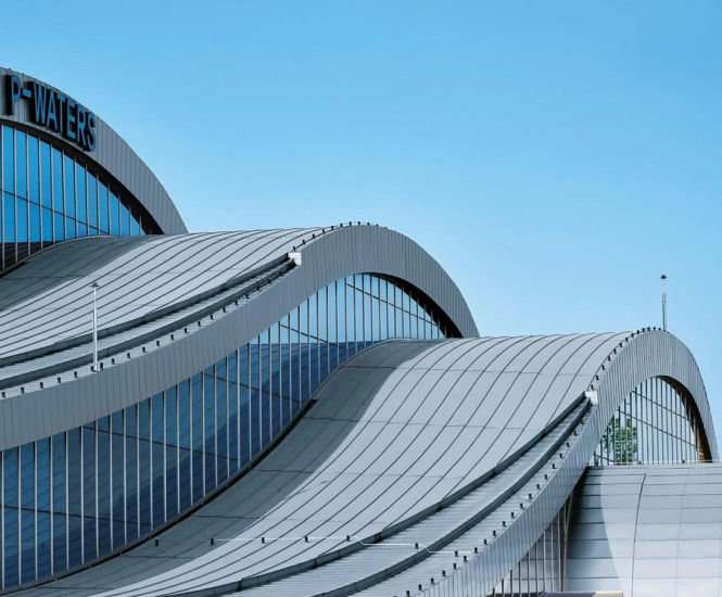 RHEINZINK Double Standing Seam - zinc roof panels for pitched buildings
