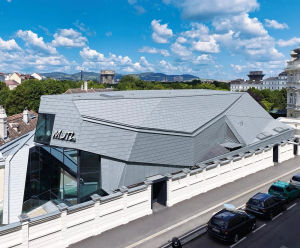 RHEINZINK Flat Lock Tiles - zinc roof and facade cladding system
