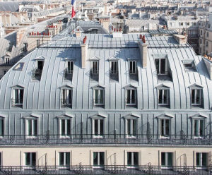 RHEINZINK Click Roll Cap - zinc roof panels for low pitch roofing