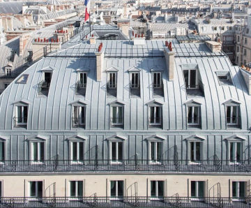 RHEINZINK Click Roll Cap - zinc roof panels for low pitch roofing