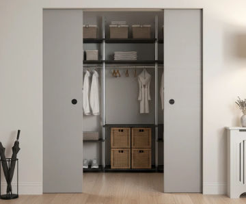 Valto - soft-close double pocket interior sliding door system
