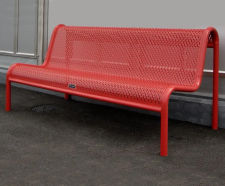Station - contemporary steel or stainless steel outdoor seating