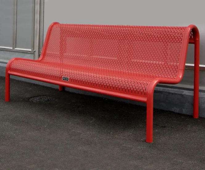 Station - contemporary steel or stainless steel outdoor seating