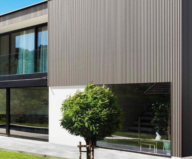 WEO35 Cladding Light Grey - composite wood effect cladding for exterior use
