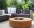 Corten Steel Toro Fire Table - round corten steel outdoor fire pit 0