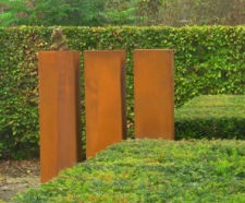 Solidum Corten Plinth - corten steel display stand for garden statues