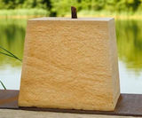 Sandstone Tapered Staddle Stone - square garden post base and steel pin - on this page