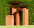 Mensa Corten U-Plinth - corten steel display plinth for garden statues 0