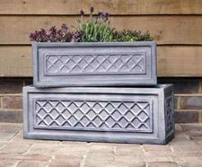 Clayfibre Windsor Planters - box, tall box & trough garden planters