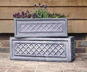 Clayfibre Windsor Planters - box, tall box & trough garden planters
