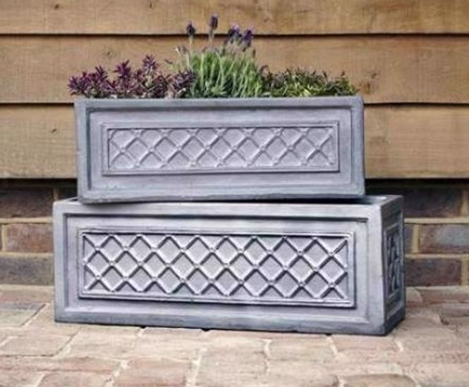 Clayfibre Windsor Planters - box, tall box & trough garden planters