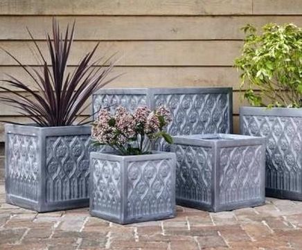 Clayfibre Moroccan Planters - box, trough & cylindrical outdoor planters