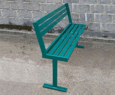 Upland Bench - steel outdoor bench PPA571 coated for corrosion resistance
