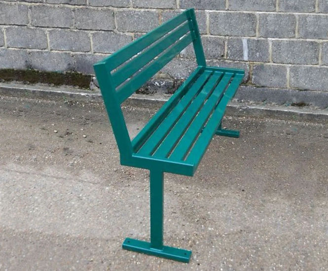 Upland Bench - steel outdoor bench PPA571 coated for corrosion resistance