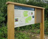 Bowman B combination display - oak notice board with cork pinboard - on this page