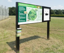 Fusilier™ - combination display outdoor noticeboard with graphic panel
