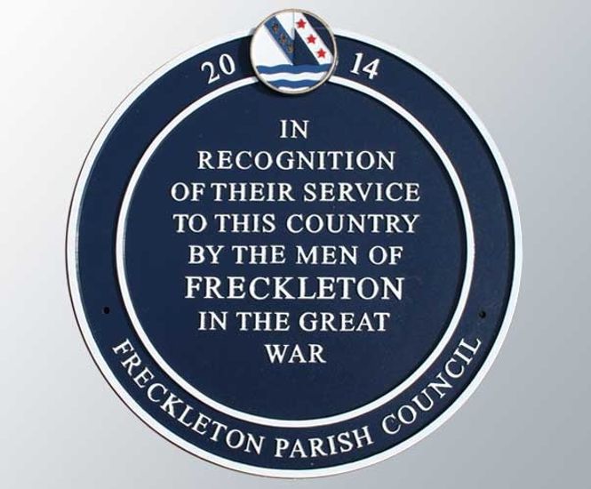 Memorial signs and plaques