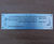 Engraved Plaques - custom metal nameplates for benches and memorials 6