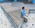 Solid Linear Top Seat - stainless steel and hardwood modular bench 3