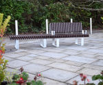ECO - steel-framed recycled plastic outdoor bench